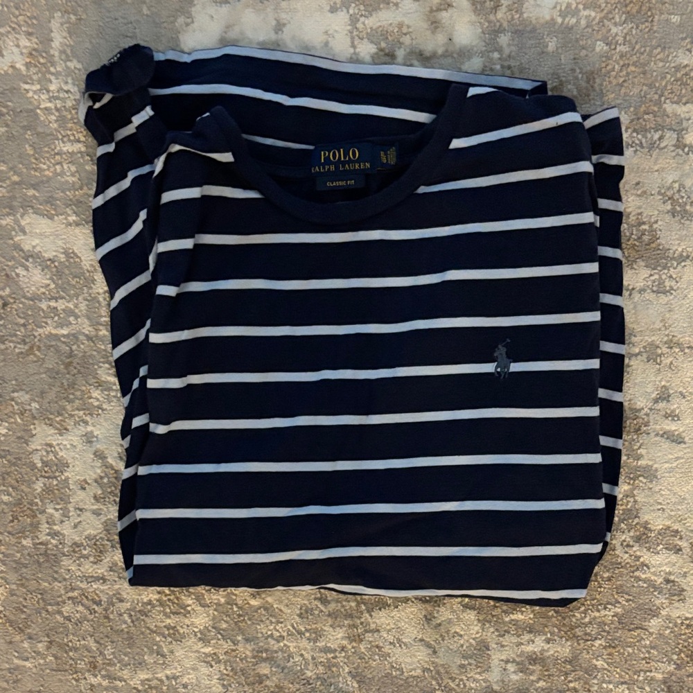 Polo Ralph Lauren blue striped shirt